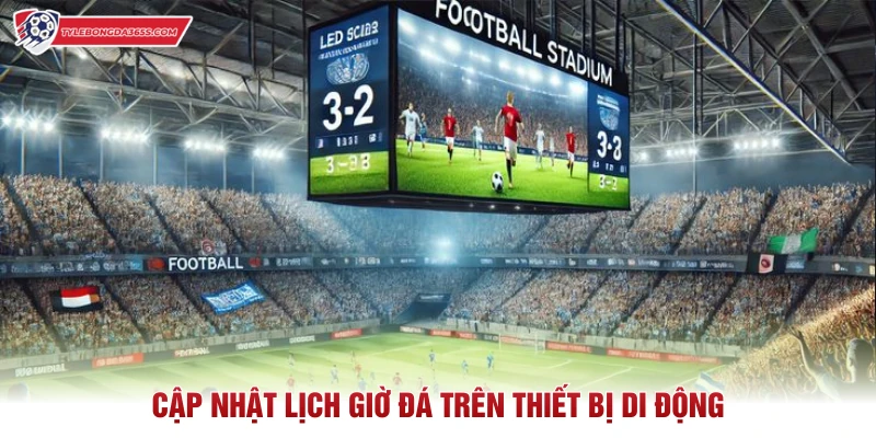 Cập nhật lịch giờ đá trên thiết bị di động